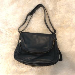 Tom Ford Jennifer Black Leather Crossbody Handbag
